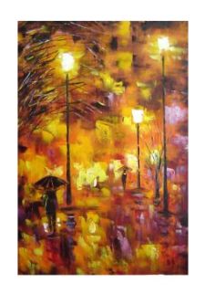 tablou urban - plimbare in ploaie